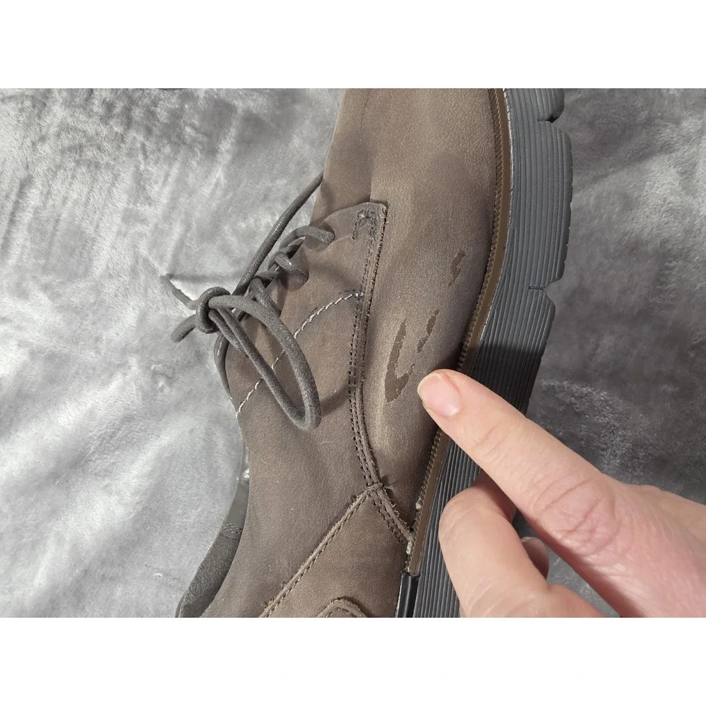 SKECHERS AUGUSTINO CARANO Brown Leather Oxford Shoes, Men's Size 9‎